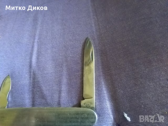 Джобно ножче винтидж немско GML Rostfrei  DDR Germany 83x57mm без луфт, снимка 7 - Ножове - 35259586