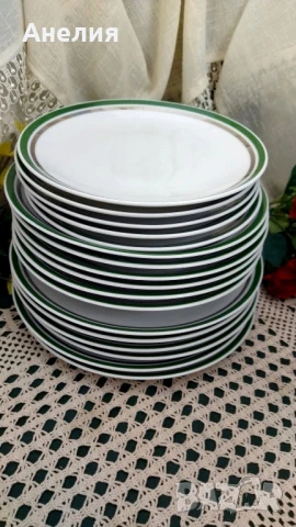 Kahla прелестни със зелено/сребърни кантове , снимка 13 - Сервизи - 51357822
