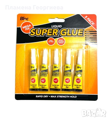 5 х Моментно/ Секундно Лепило за дърво, метал, пластмаса и други, снимка 5 - Други - 33852637