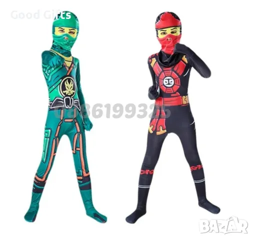 Детски Костюм на Нинджа Ninja костюм за деца + светещи мечове, снимка 3 - Детски комплекти - 47410969