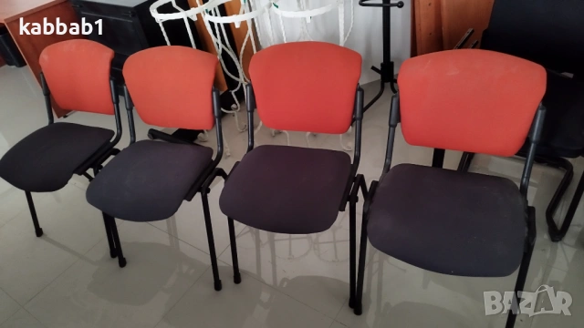 Стол - посетителски офис столове текстилна дамаска 4бр, снимка 5 - Столове - 53222554