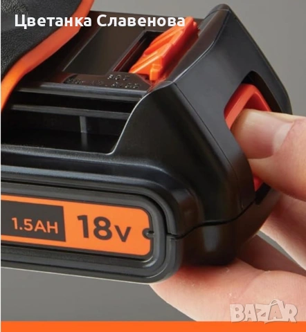 BLACK+DECKER 18V ​​перфоратор с батерия, зарядно устройство и куфар, BCD700S1K, снимка 8 - Други инструменти - 53021343