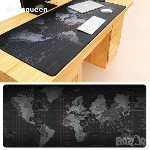2118 Геймърска подложка за бюро с принт Карта на света, снимка 12 - Геймърски - 37356729