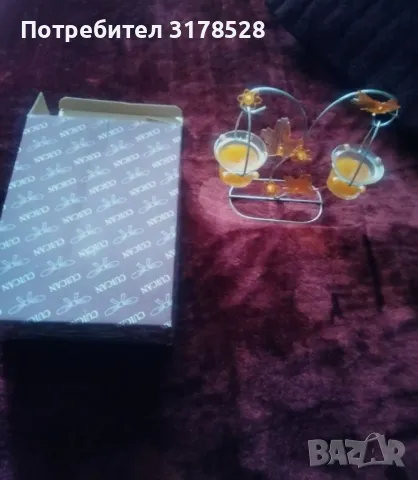 Свещник цвете за две свещи , снимка 4 - Декорация за дома - 50211234