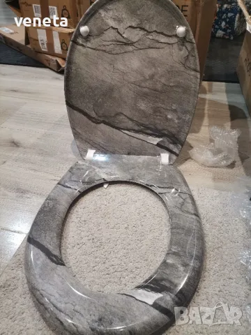 Тоалетен капак, Duroplast GREYSTONE, Антибактериален, Бавно затваряне, снимка 8 - Други стоки за дома - 48369346