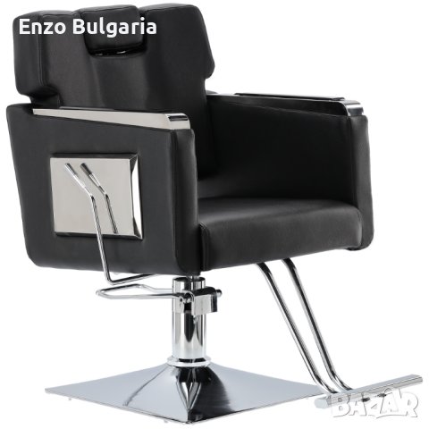 Хидравличен въртящ се фризьорски стол Brado за фризьорски салон с поставка за крака FJ-83006-FOTEL, снимка 1