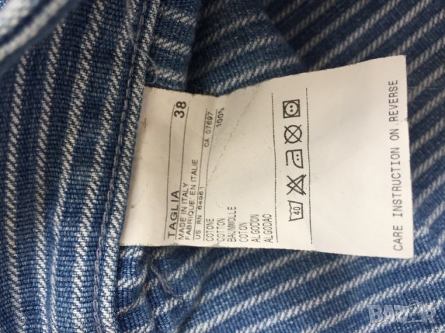 Мъжки дънкови бермуди SISLEY  оригинал, size 38, 100% памук, много запазени, снимка 4 - Къси панталони - 29018596