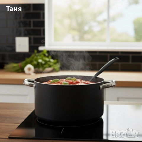 Алуминиева тенджера с мраморно покритие и капак – здравословно готвене без загаряне, снимка 4 - Съдове за готвене - 52503263