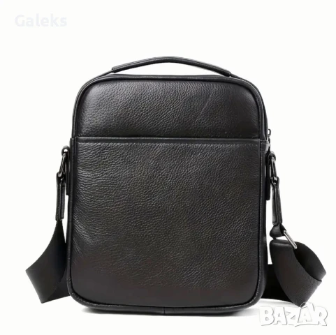 Топ*Луксозна,елегантна  бутикова мъжка кожена чантичка /Черна естест. кожа!, снимка 4 - Чанти - 50959568