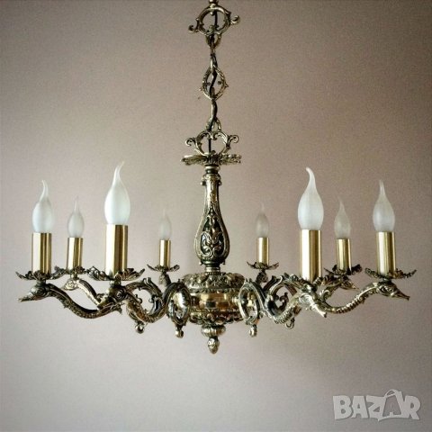 Царска старинна барокова луксозна брава от месинг-шилд ,ретро дръжка, винтидж обков, снимка 11 - Декорация за дома - 22329439