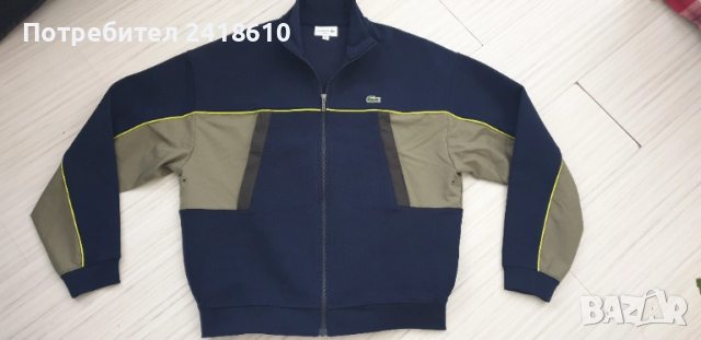 Lacoste Full Zip Pique Cotton Loose Fit Mens Size M НОВО! ОРИГИНАЛ! Мъжко Горнище с цял Цип!