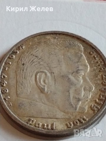 Сребърна монета 5 райхсмарки 1938г. Нацистка Германия Трети Райх с СХВАСТИКА за КОЛЕКЦИЯ 42050, снимка 15 - Нумизматика и бонистика - 43798938