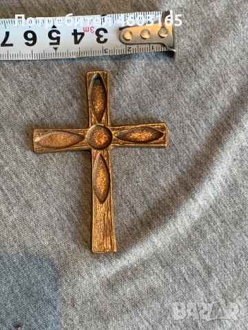  бронзов кръст , снимка 3 - Антикварни и старинни предмети - 52595199