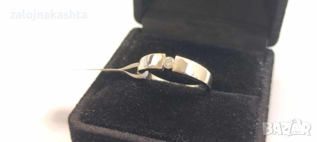 Златен пръстен с Брилянт-3,50гр /14кр , снимка 3 - Пръстени - 43489096
