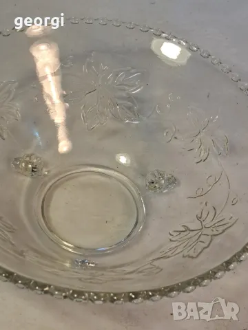 ретро стъклена купа,  фруктиера 22/2, снимка 5 - Аксесоари за кухня - 49180836