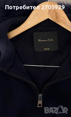 Massimo Dutti тъмносиньо преходно палто, размер S, снимка 2 - Палта, манта - 53422957