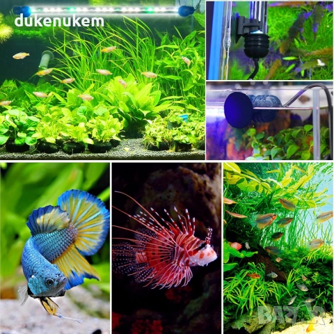 LED осветление за аквариум RGB + бяло, таймер, димируемо, 10 нива яркост, IP67, за аквариуми 20–40 с, снимка 7 - Лед осветление - 52638109