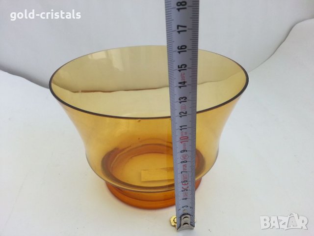 Стъклена купа фруктиера цветно стъкло, снимка 4 - Антикварни и старинни предмети - 32731711