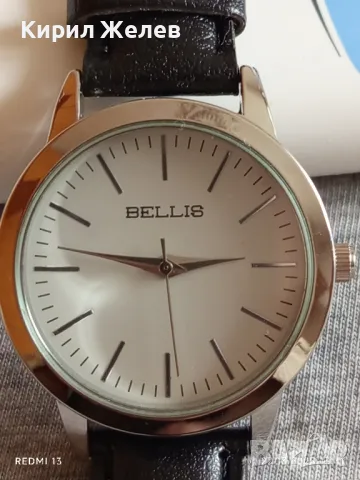 Чисто нов дамски часовник BELLIS QUARTZ с кожена каишка стилен дизайн 49828, снимка 2 - Дамски - 49661562