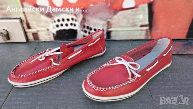 Английски дамски еспадрили естествена кожа , снимка 3 - Дамски ежедневни обувки - 44845572