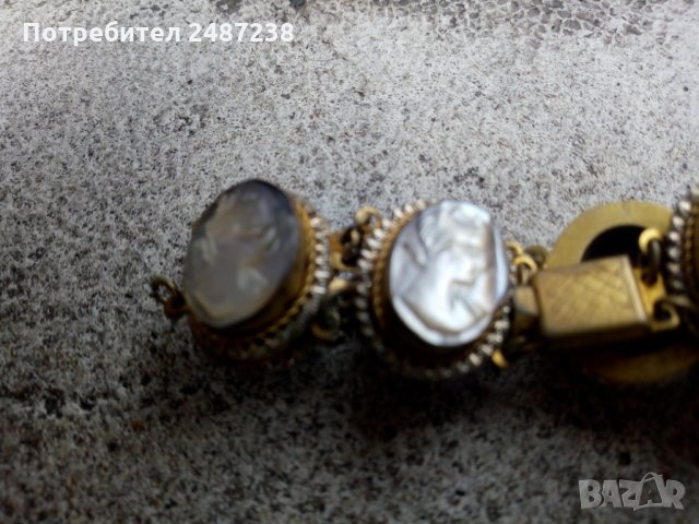 Гривна със седефени камеи, снимка 5 - Гривни - 32221869