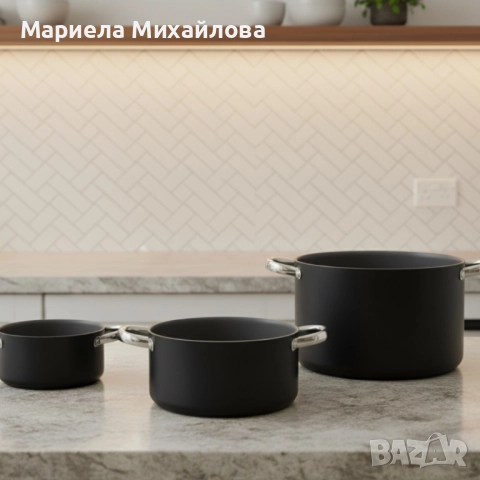 Алуминиева тенджера с мраморно покритие и капак – здравословно готвене без загаряне, снимка 3 - Съдове за готвене - 52494953