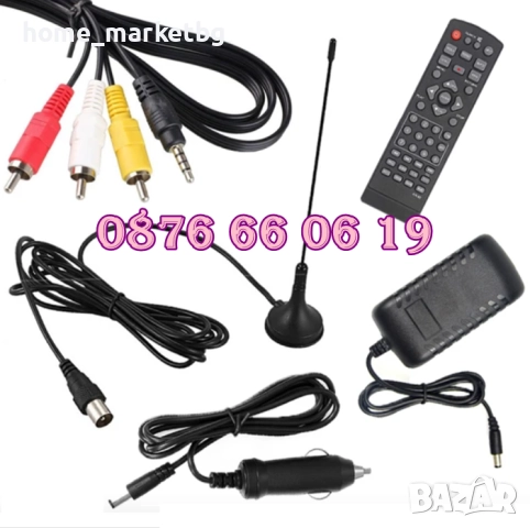 Преносим телевизор 10 инча, портативен цифров телевизор 10 инча 12v / 220v, снимка 5 - Телевизори - 52545324