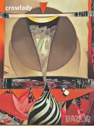 Данелина Косева Батик естествена коприна Магически кръг, снимка 5 - Картини - 49729639