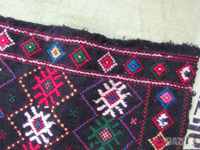  Ръчно изработена с вълнени конци възглавница от 30-те г.ХХ в, снимка 10 - Антикварни и старинни предмети - 32506135