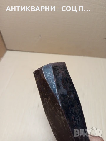 Стар Ръчно Изработен Клин За Цепене На Дърва Трупи Тегло 2.150кг., снимка 5 - Антикварни и старинни предмети - 51370697