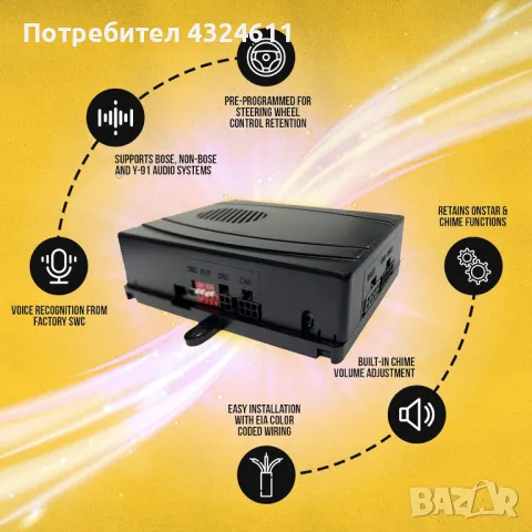 Интерфейс за замяна на оригиналното радио Crux Видео Суичър DKGM15Crux, снимка 5 - Аксесоари и консумативи - 48519149