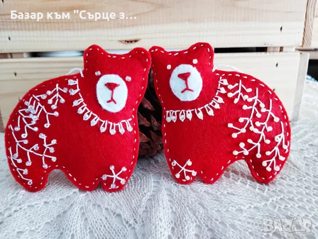 Бродирани коледни животни, снимка 3 - Коледни подаръци - 47755097