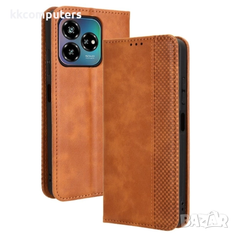 ZTE Axon 60 Lite / Blade V60 Vita Retro Magnetic Wallet Калъф и Протектор, снимка 2 - Калъфи, кейсове - 52672840