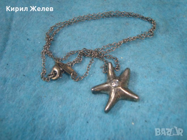 ПОСРЕБРЕН МЕДАЛЬОН с ИНКРУСТИРАН СИН КАМЪК ПОСРЕБРЕНА СТОМАНА има иПЕЧАТ 925 За ПОСРЕБРЯВАНЕТО 18101, снимка 2 - Колиета, медальони, синджири - 35232083