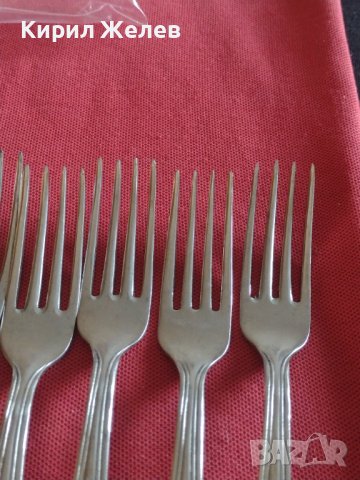 Лот комплект 6 броя вилици Българско производство от соца перфектно състояние 42177, снимка 4 - Прибори за хранене, готвене и сервиране - 43845261