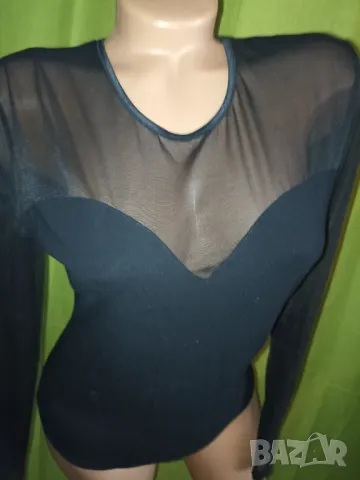 Collection L- Черно боди бикина с тюлени дълги ръкави , снимка 5 - Бельо - 47263381