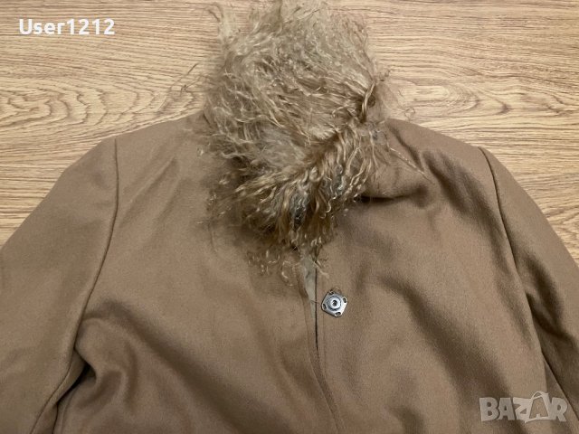 Дамско палто с кожа от Лама , снимка 2 - Якета - 43675231