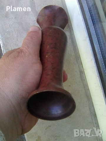 Стара месингова ваза, снимка 5 - Антикварни и старинни предмети - 36753382