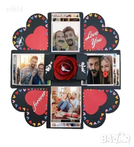 Квадратна Експлодираща кутия празна за снимки албум подарък подаръци картонена, снимка 4 - Други - 48464743