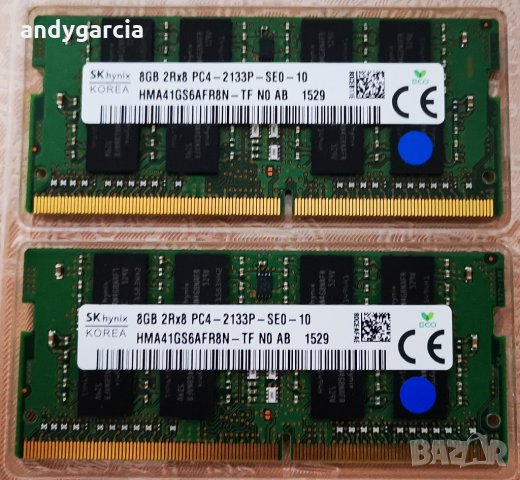 16GB DDR4 SODIMM PC4 2400/2133mhz рам памет за лаптоп Kingston, sodimm, laptop, снимка 2 - RAM памет - 27090865