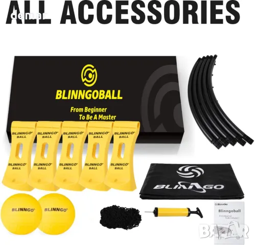 Комплектът Mookis Roundnet включва топки, мрежа, чанта, помпа за топки и правила, снимка 6 - Други игри - 50033373