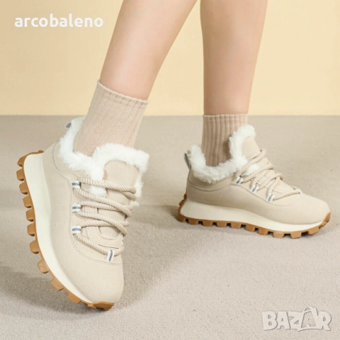 Дамски ниски зимни маратонки, 3цвята 3цвята , снимка 11 - Маратонки - 51841279