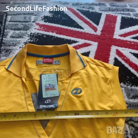 Дамска тениска Spalding True To The Game Cooldry жълта размер S, снимка 4 - Тениски - 53274985