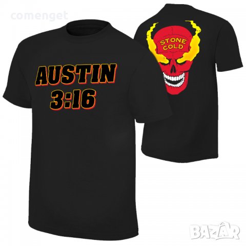 WWE! МЪЖКИ и ДЕТСКИ кеч тениски STONE COLD Red Skull ЛЕДЕНИЯ! Поръчай модел с твоя идея!