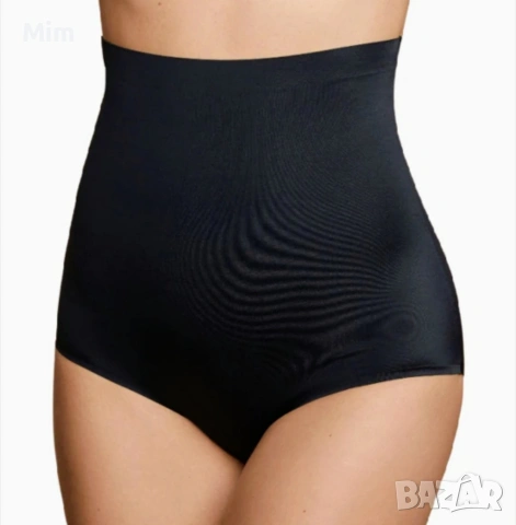 2XL Моделираща бикина с висока талия в черно и цвят телесен 