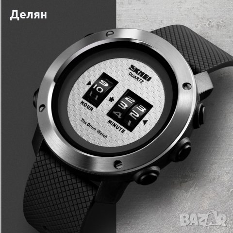 Мъжки часовник 017, черен, силиконова каишка, снимка 2 - Мъжки - 27876703