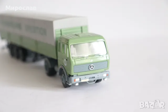 HERPA H0 1/87 MERCEDES BENZ КАМИОН МОДЕЛ ТИР КОЛИЧКА, снимка 5 - Колекции - 49873156