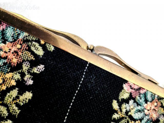 Старинен несесер от гобленов плат, снимка 5 - Антикварни и старинни предмети - 37611750