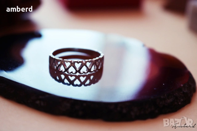 Сребърен пръстен - модел R022, снимка 4 - Пръстени - 53517637