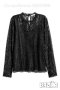 Дамска дантелена блуза Н&М , снимка 1 - Блузи с дълъг ръкав и пуловери - 43377963